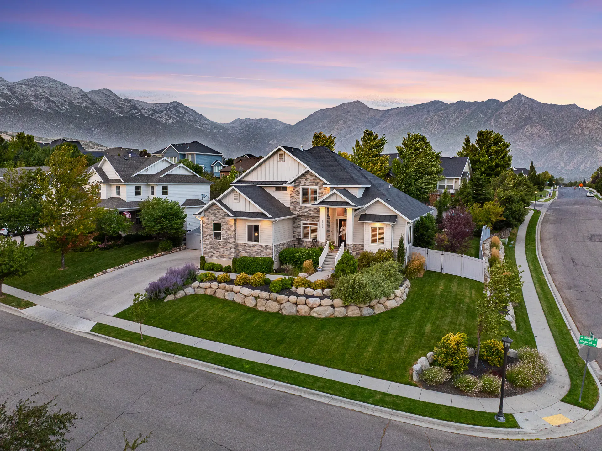 Twilight real estate listing photo, Utah