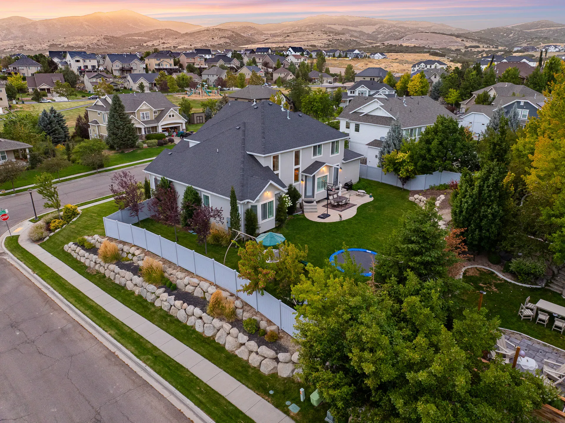 Aerial real estate listing photo, Utah