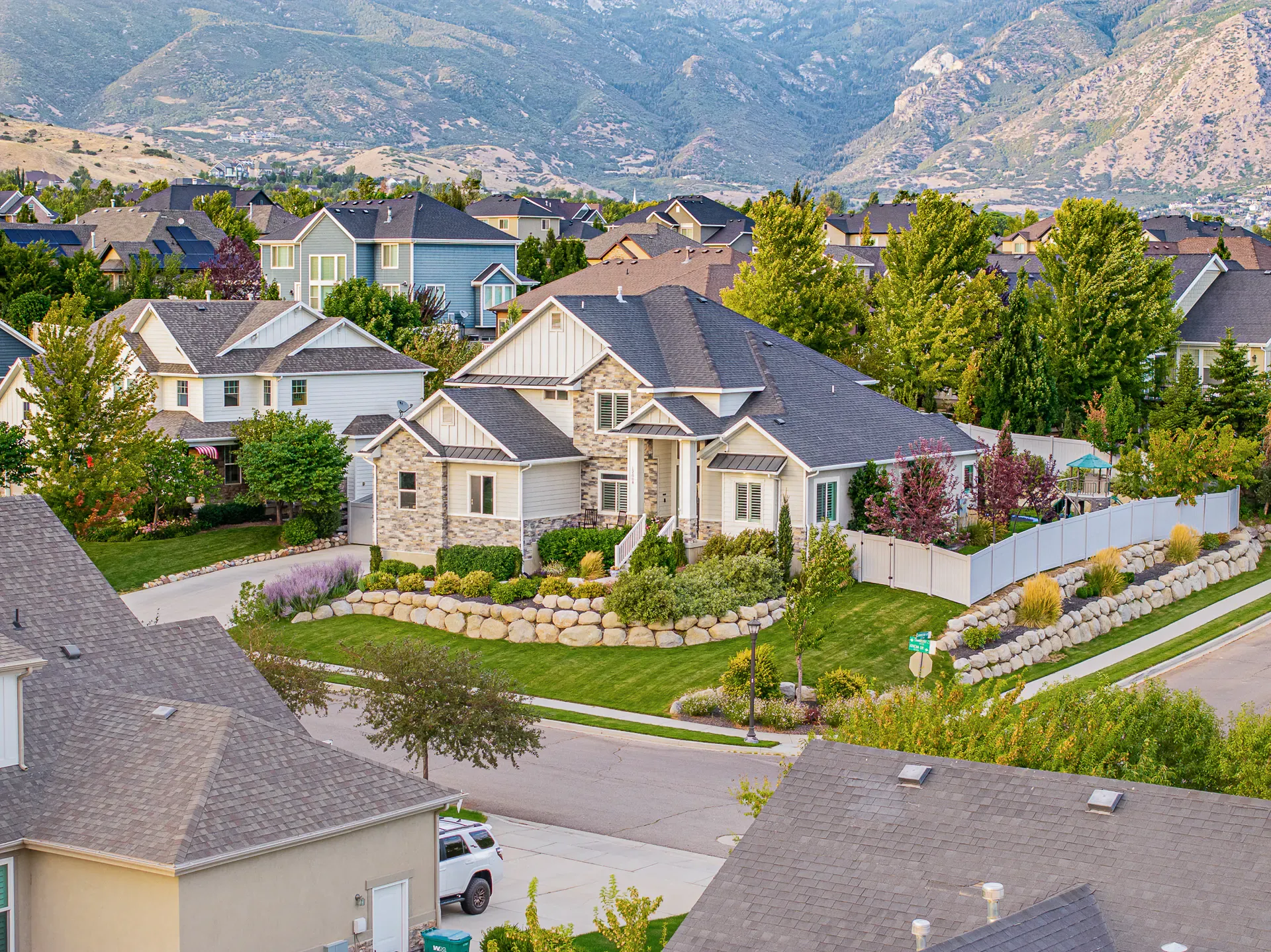 Twilight real estate listing photo, Utah