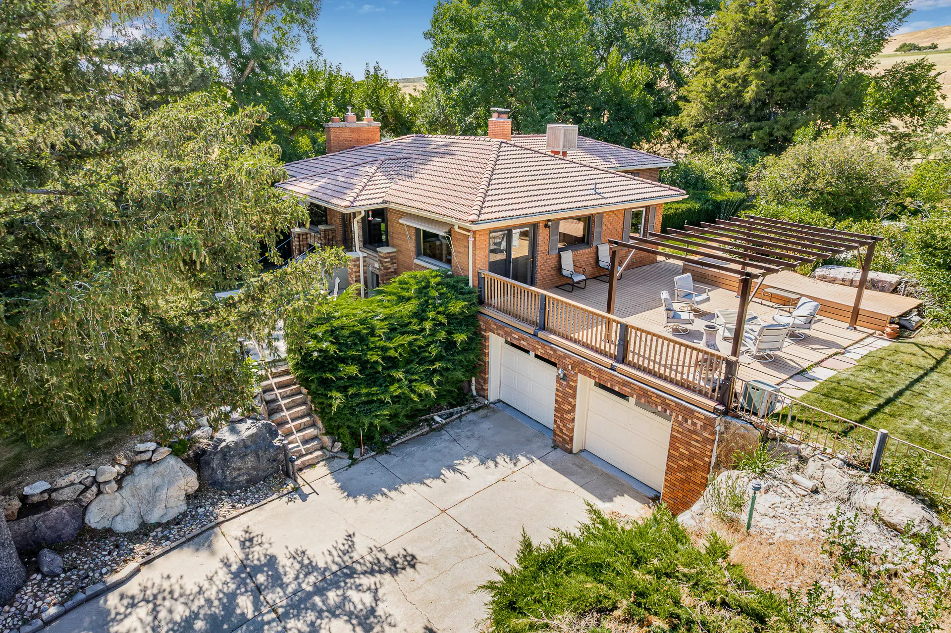 Aerial real estate listing photo, Utah