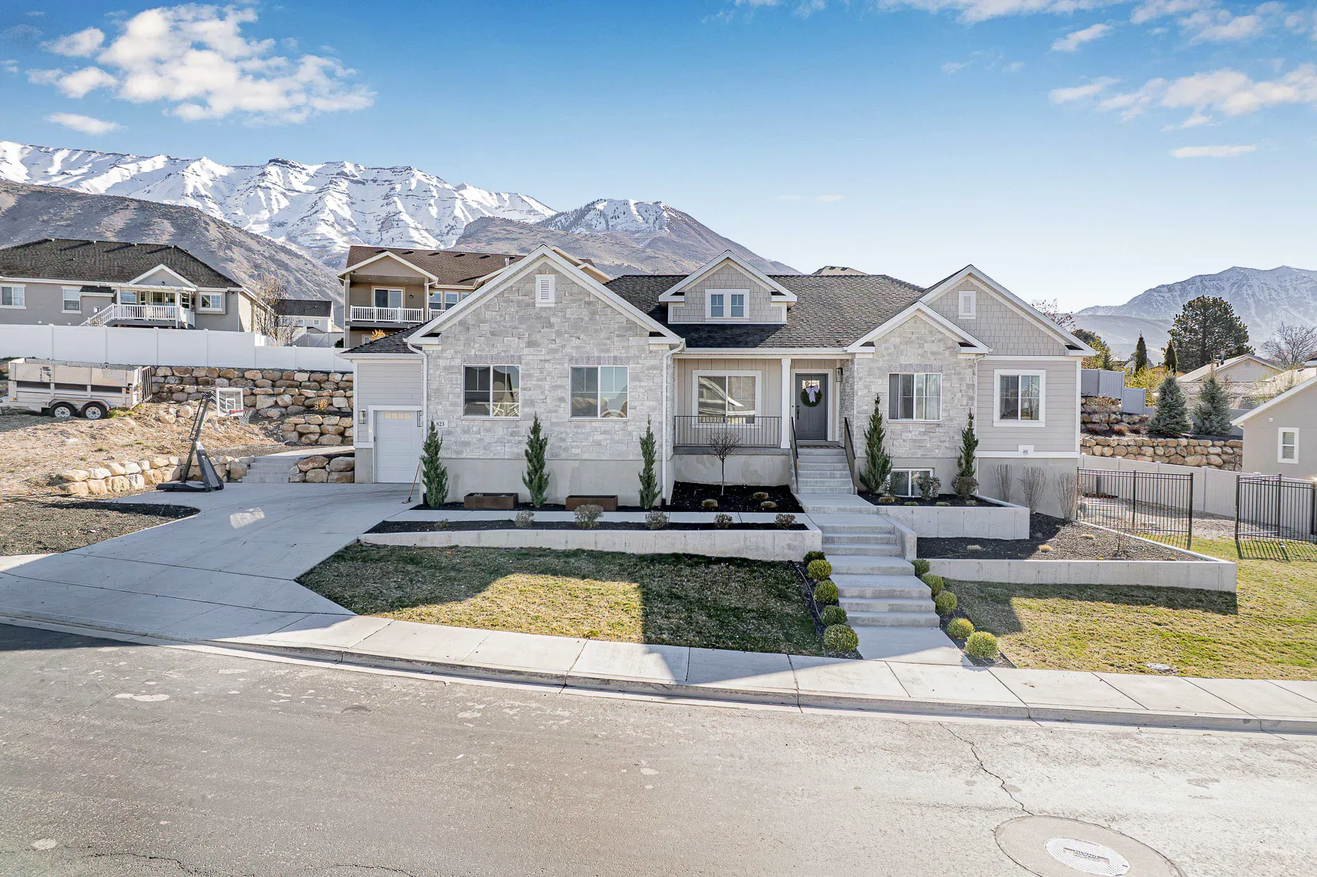 Aerial real estate listing photo, Utah