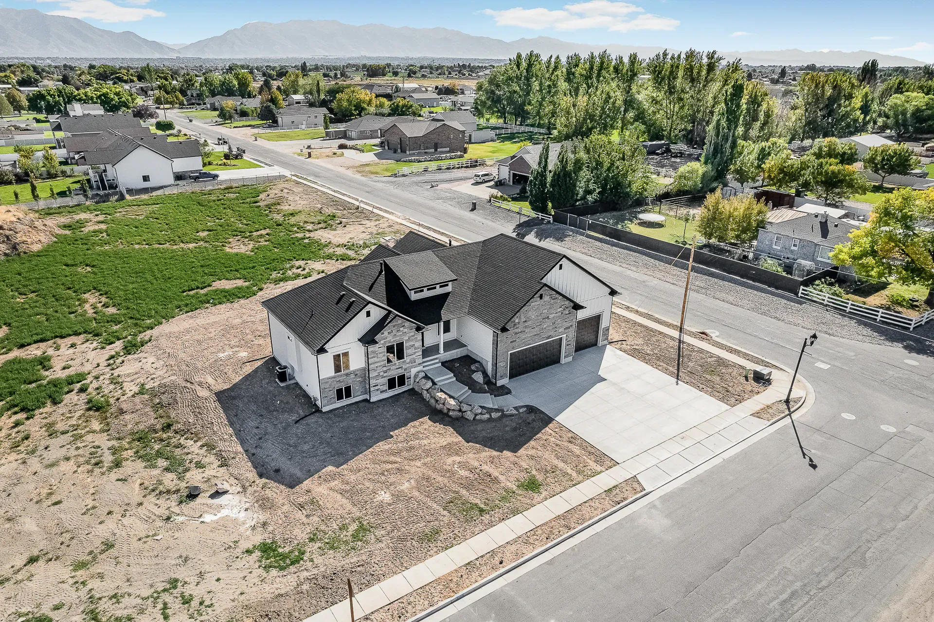 Aerial real estate listing photo, Utah