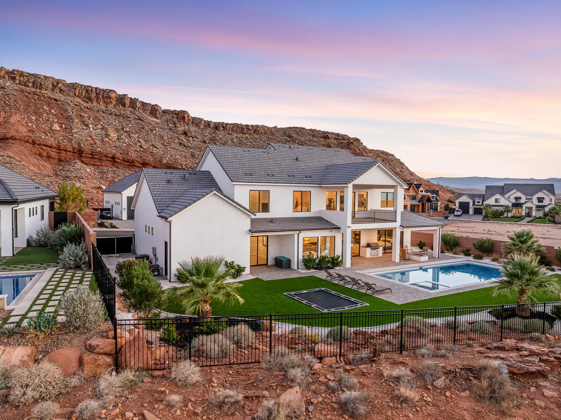 Twilight real estate listing photo, Utah