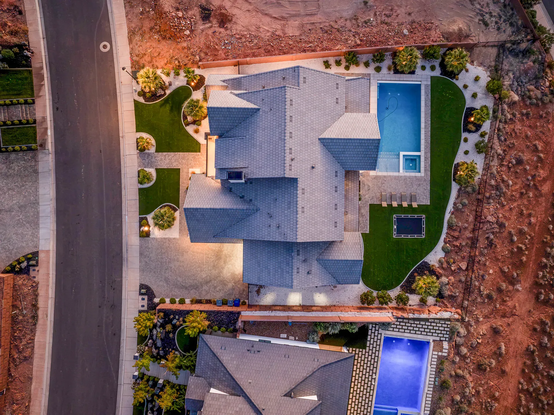 Aerial real estate listing photo, Utah
