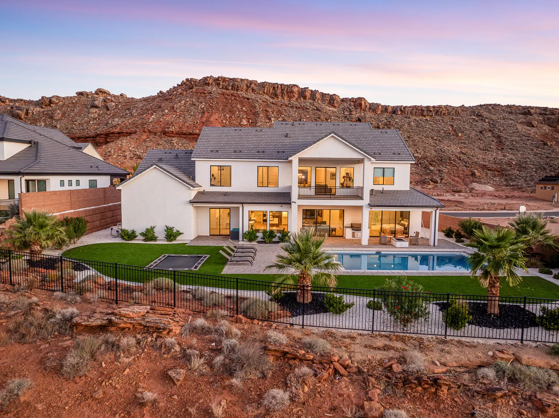 Twilight real estate listing photo, Utah
